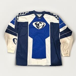 Thor Motocross Jersey Mens XL Blue Phase Racing Graphic Long Sleeve Y2K 2004